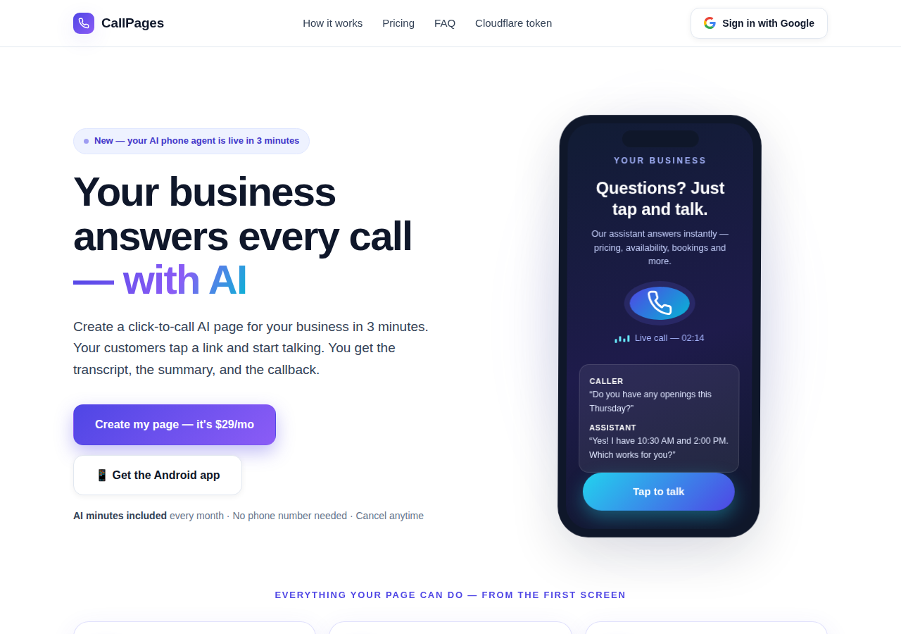 A new front door for CallPages