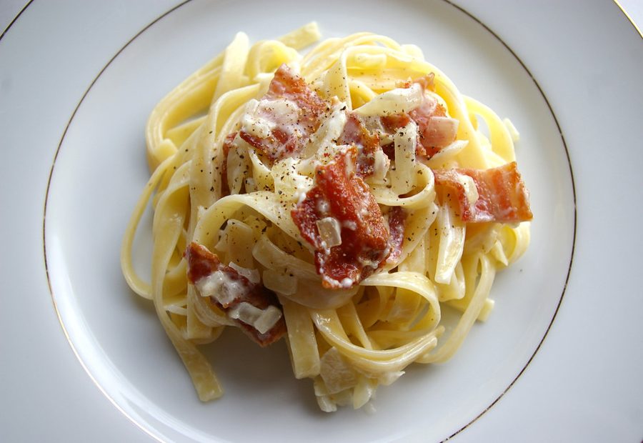Penne Pasta con Carbonara