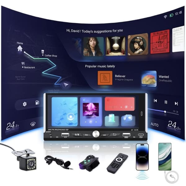 Radio 7 pulgadas Carplay single din